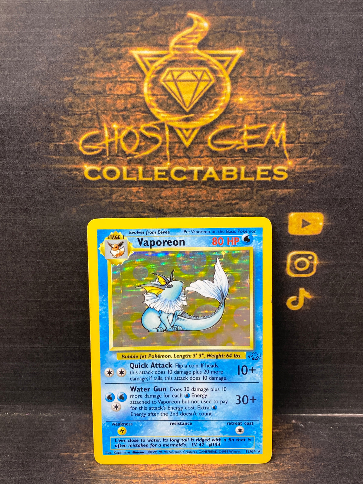 Vaporeon - HOLO - Jungle 12/64-wotc